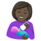 Woman Feeding Baby- Dark Skin Tone emoji on Emojione